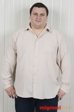 Мъжка риза с дълъг ръкав голям размер